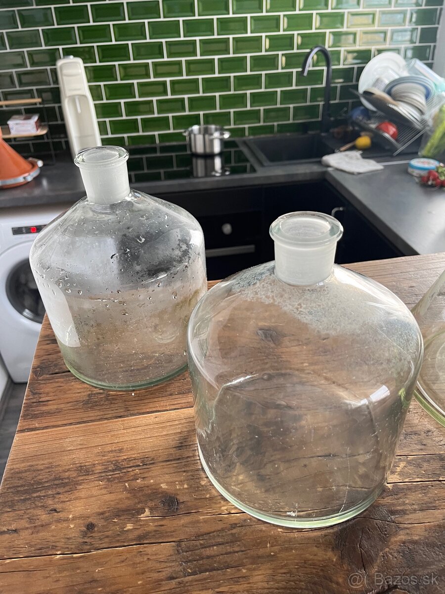 Chemické/ labiratórne sklo I retro I dekorácia I váza - 5