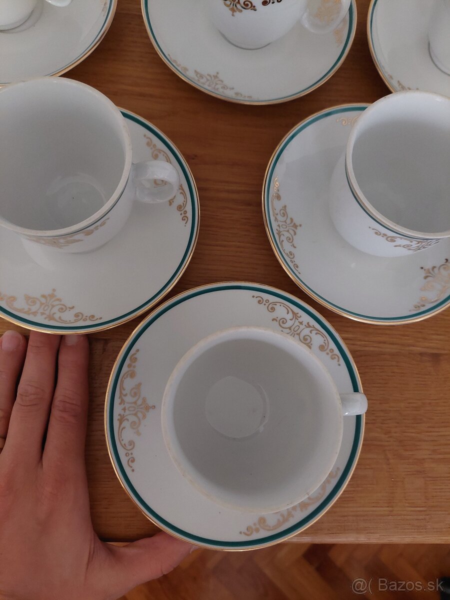 Šálky mokka 6 kusov Bohemia Czechoslovakia - 5