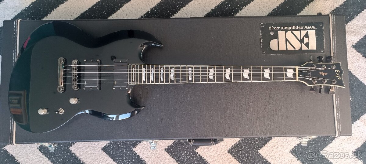 Predám elektrickú gitaru ESP Standard Viper Black 2009 - 5