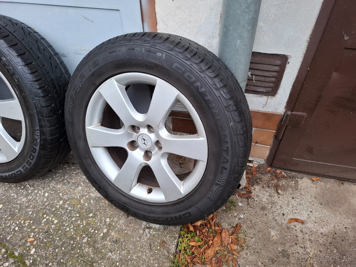 Alu disky 5x114,3 r18 letné pneu 235/60r18 Continental - 5