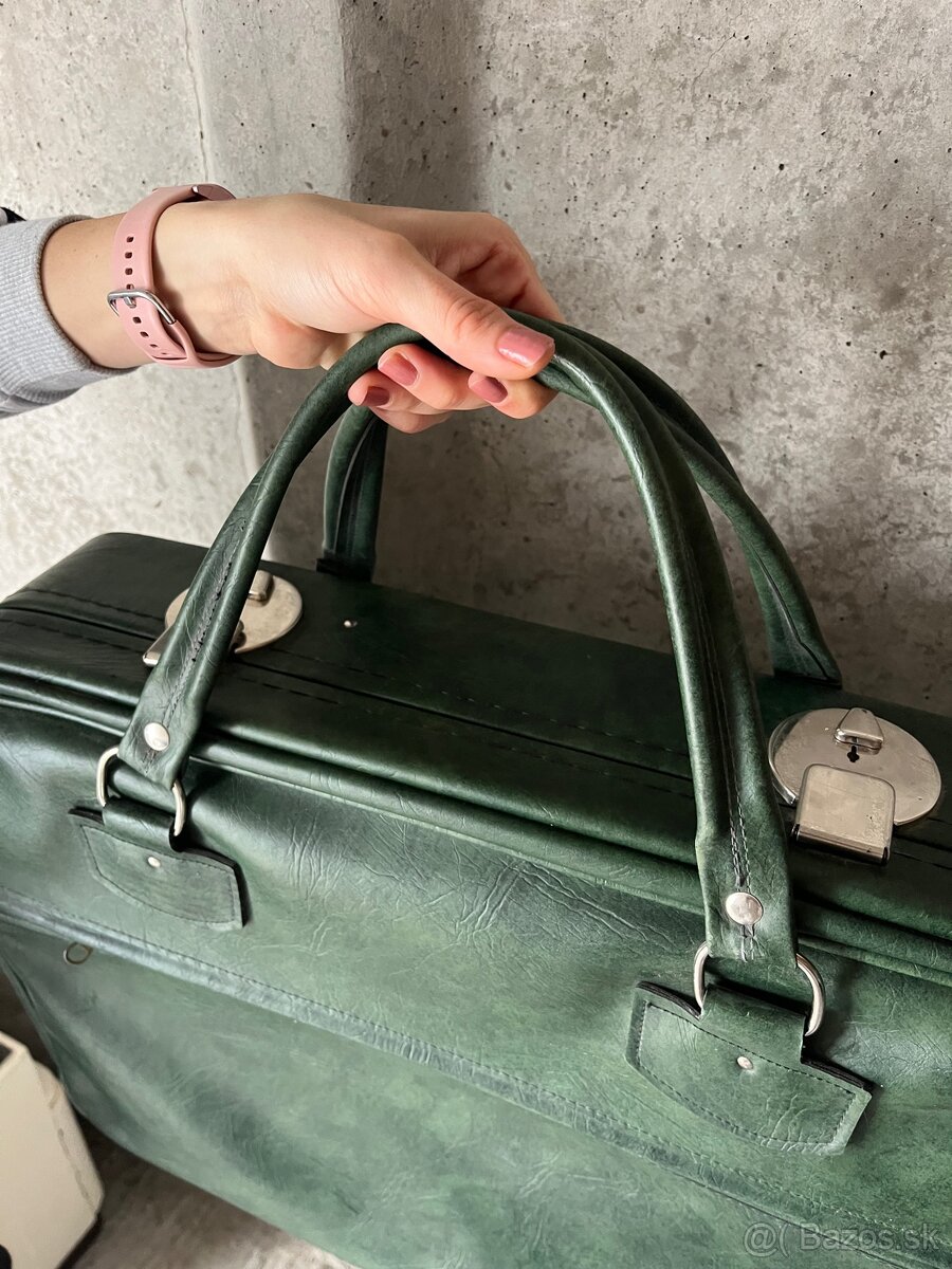 Kožená aktovka/ kufor/ kabelka I retro I vintage - 5