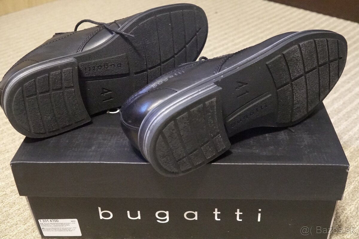 Čierne pánske spoločenské topánky Bugatti č.41 nové - 5