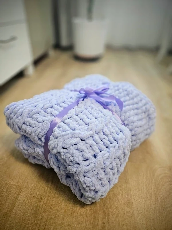 Puffy deka - lila - 180 x 100 cm - 5