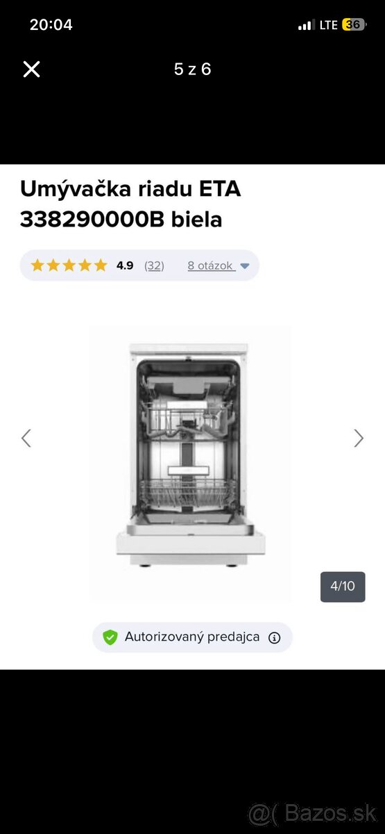 Umývačka riadu ETA - 5