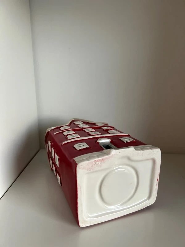 Keramický domček červeno-šedý - 5