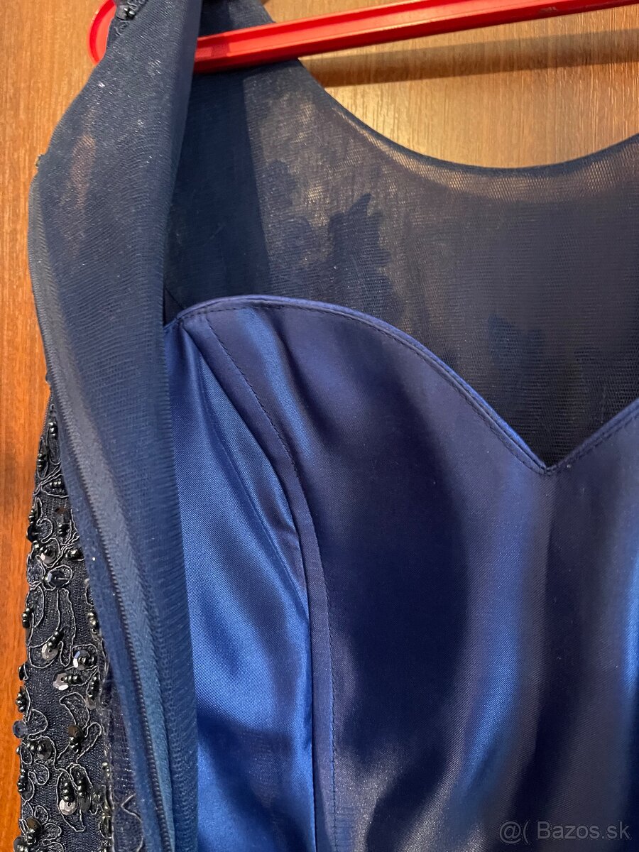 Slávnostné kráľovskomodré šaty - 5