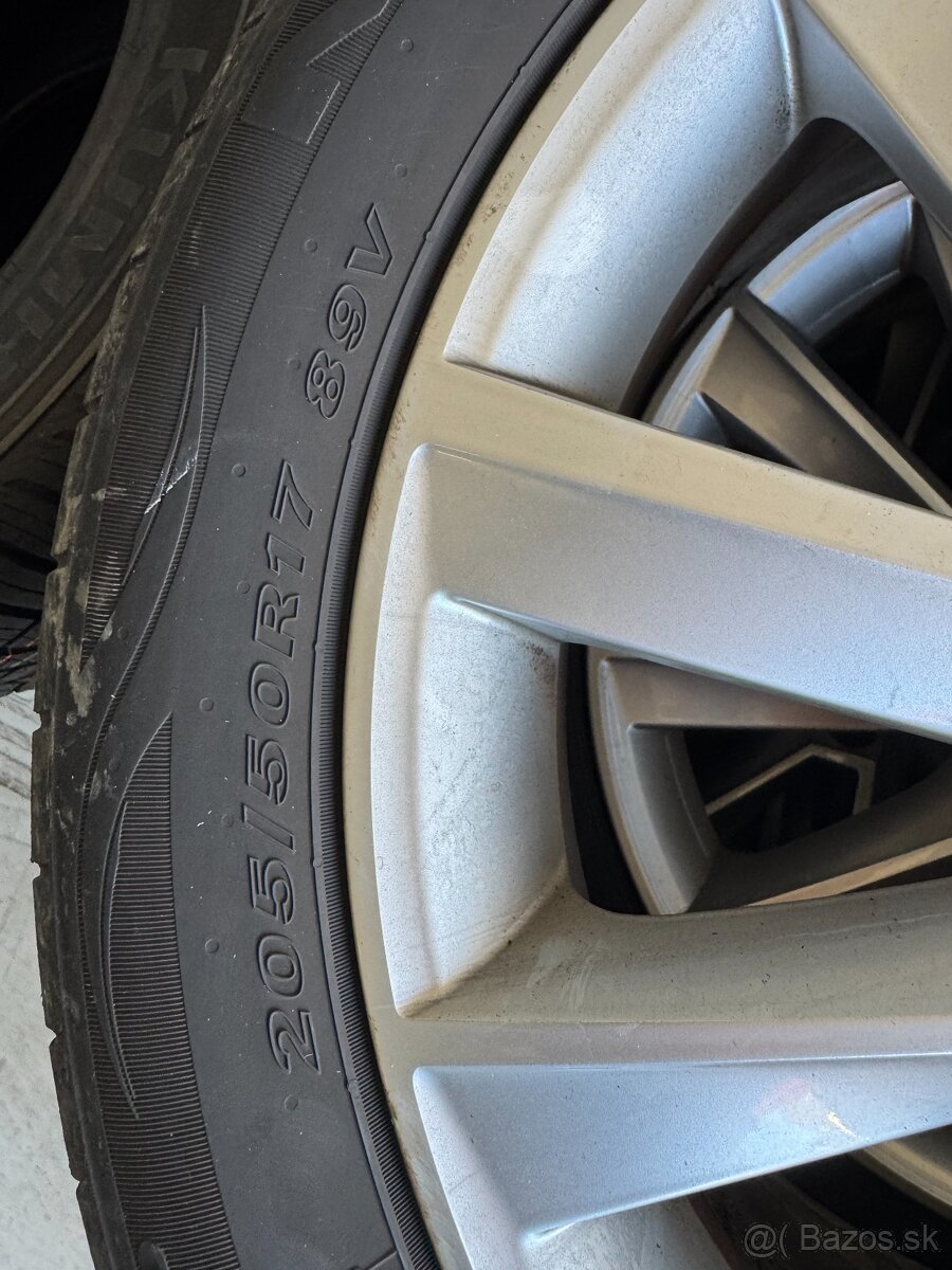 ORIGINAL ŠKODA 5X100 205/50 R17, LETNÁ SADA - 5