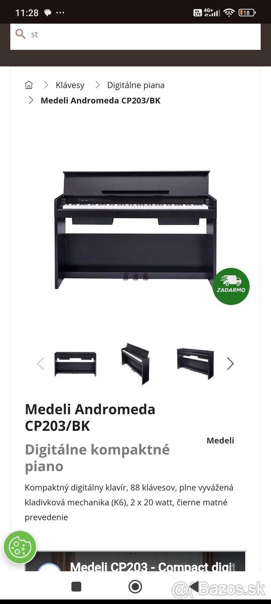 Digitálne piano cp203 - 5