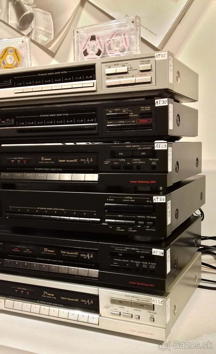 SERIA tuner TECHNICS TU01 hranate modely AM/FM antena, Japan - 5