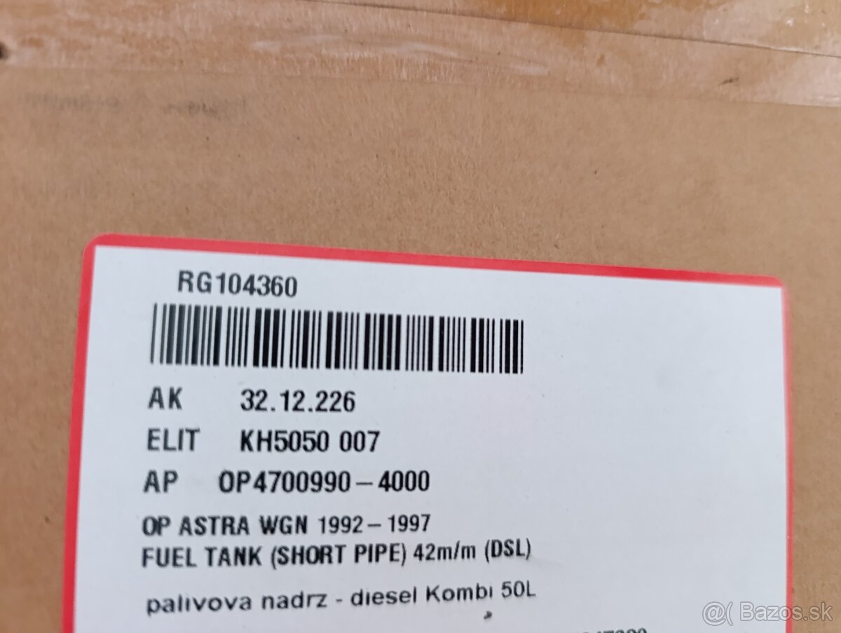 Palivová nádrž Opel Astra III - 5