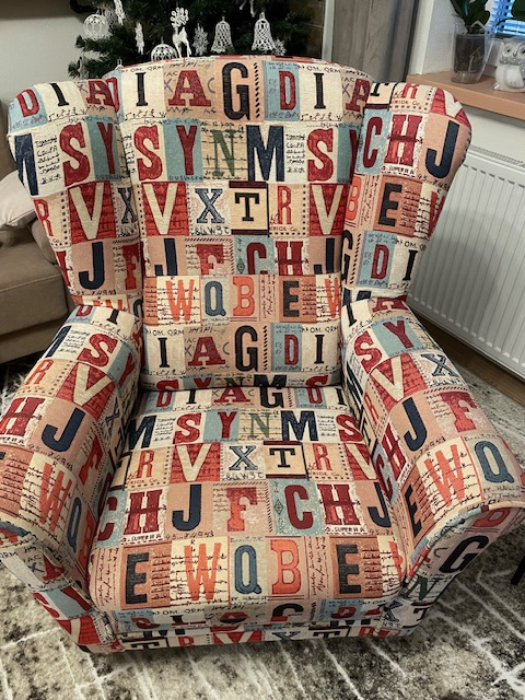 Kreslo ušiak CLIP s taburetkou - 5