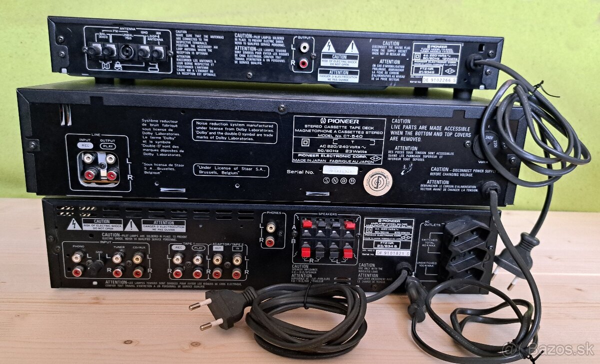 PIONEER - zosilňovač, tuner, stereo cassette deck - 5