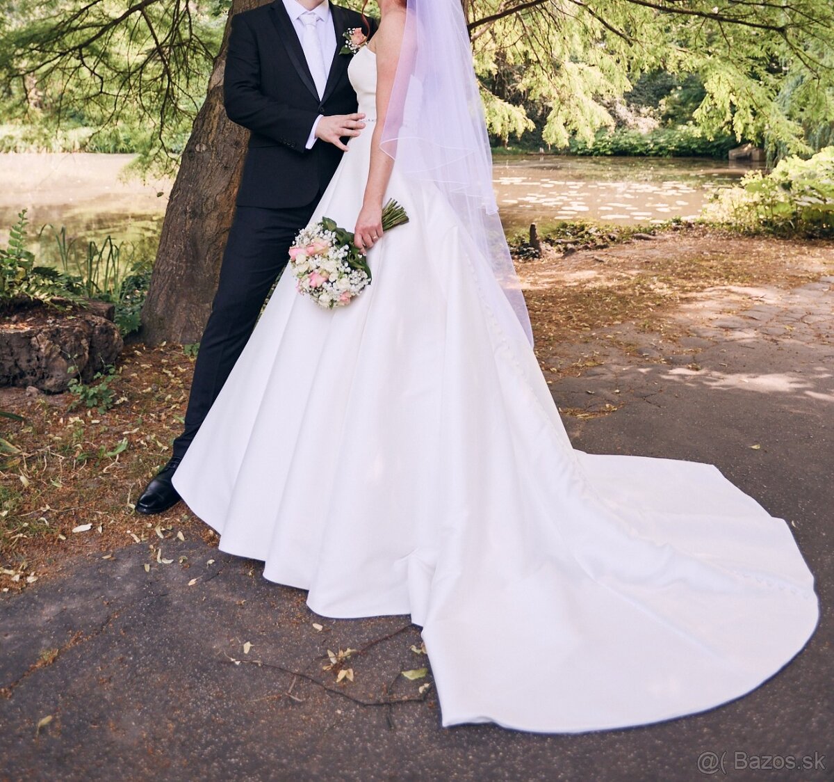 Predaj svadobné šaty s vlečkou - 5