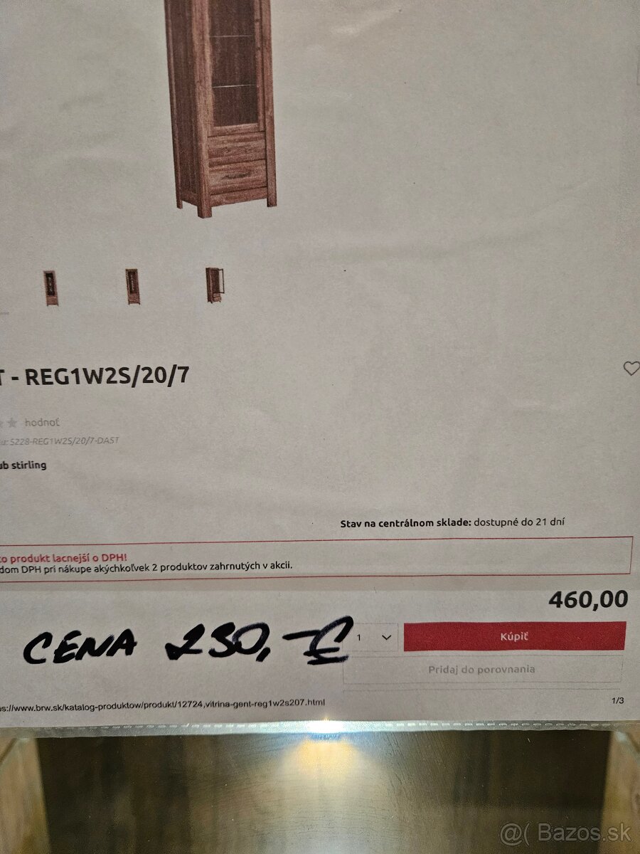 VITRINA S OSVETLENÍM,NOVÁ - 5