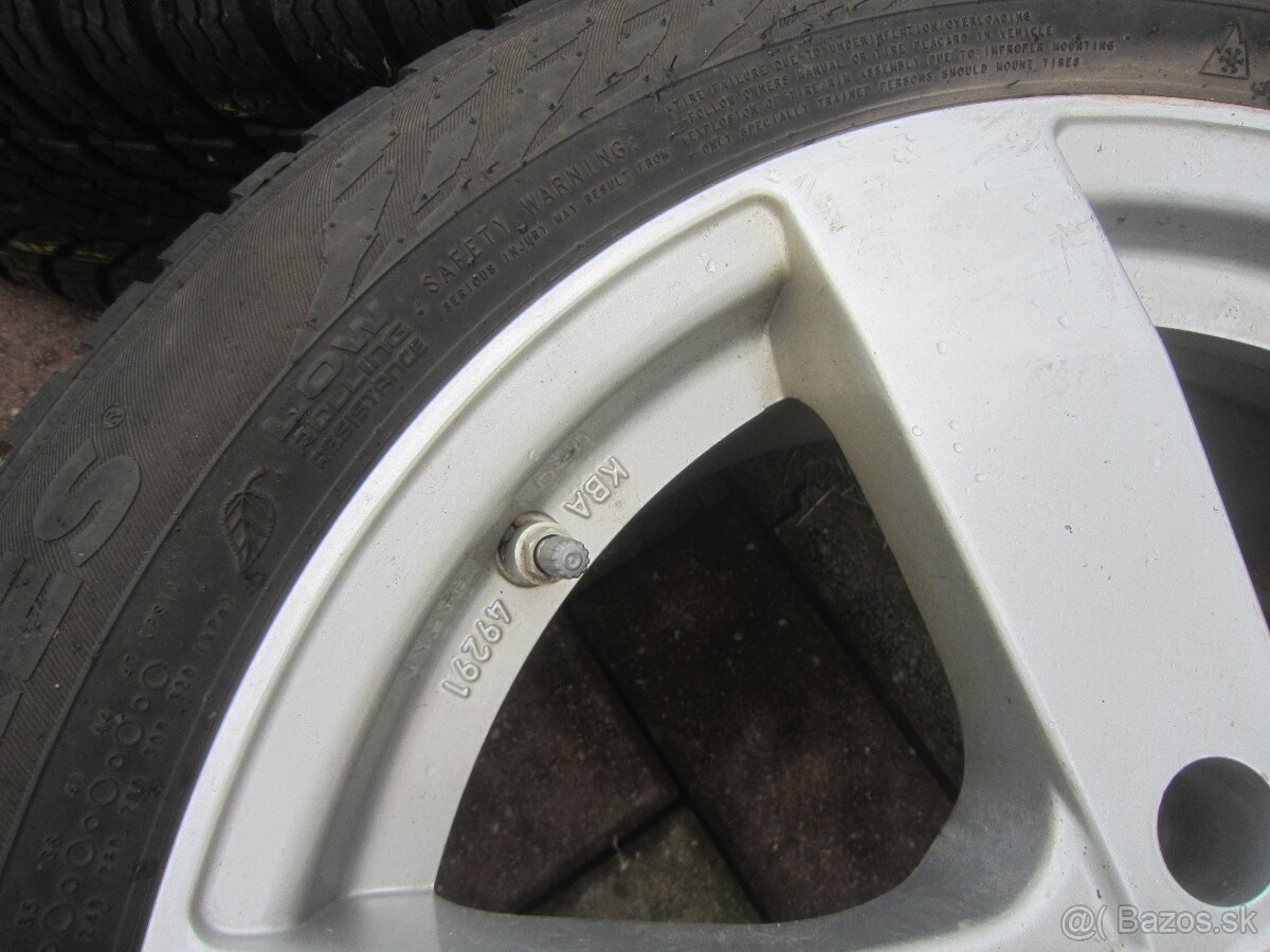 17" AL disky Dezent na VW group Mercedes C so zimnými pneu - 5