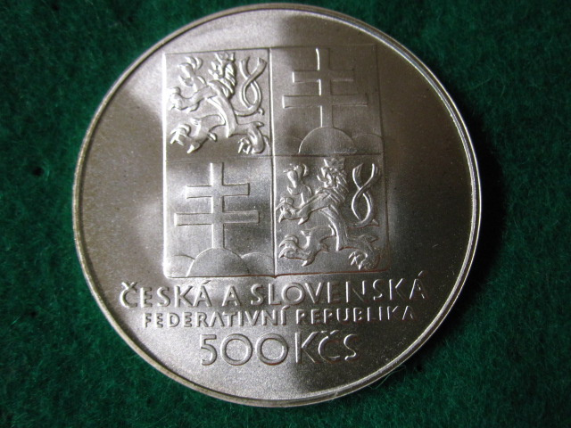 Strieborná 500 Kčs 1993 Tenis - TOP stav - 5