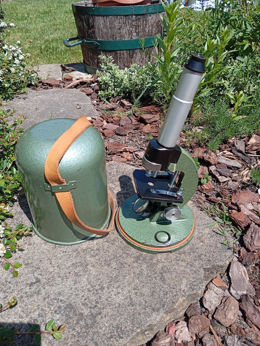 Retro starý mikroskop Meopta - 5