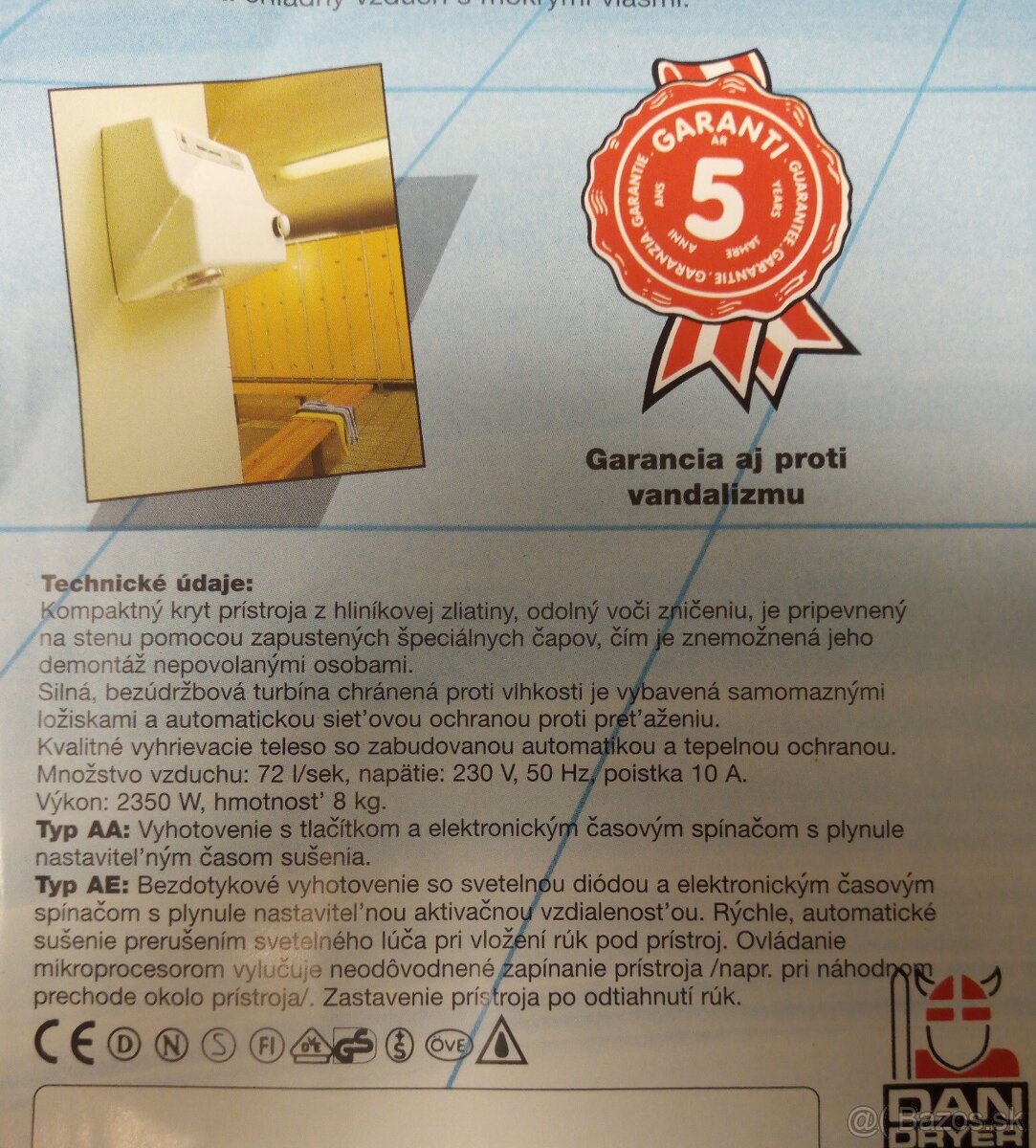 Sušič rúk Dan Dryer 30€ ks mám 2ks - 5