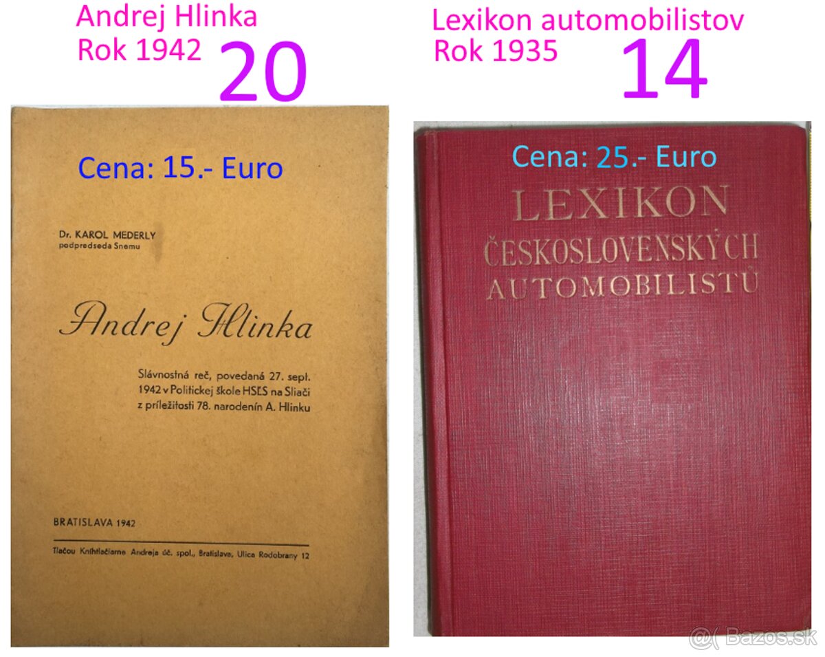 Slovenské knihy rok 1774 - 1942 historia miestopis geografia - 5