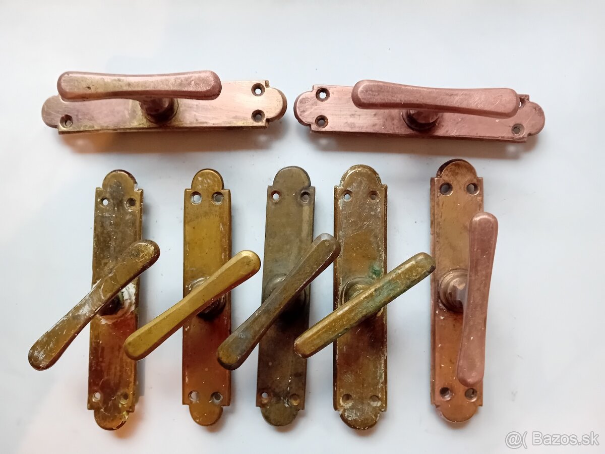 Staré mosadzné okenné kľučky - 5