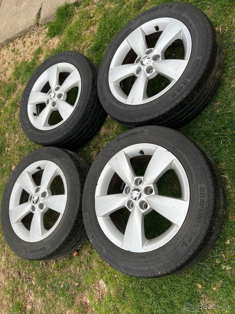 Disky škoda rapid fabia 5x100 r15 - 5