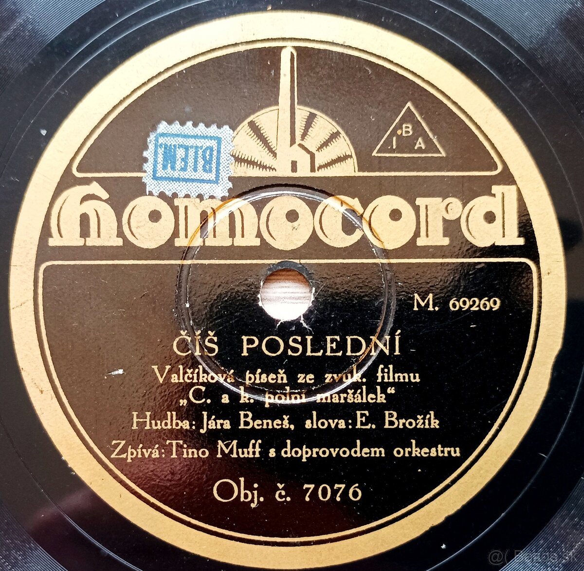 C. a K. polní maršálek, Cikánka - šelakové gramodesky 78 ot. - 5