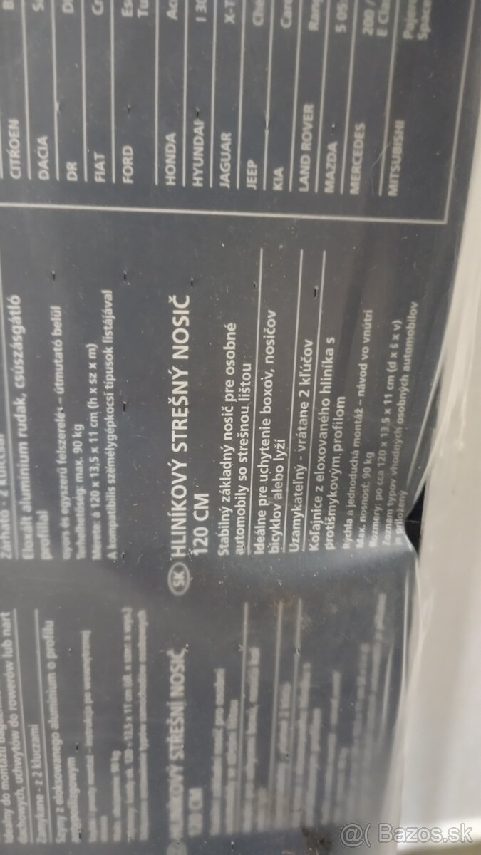 Hliníkový strešný nosič 120 cm - 5