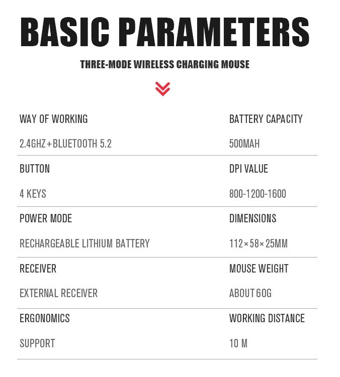 Bezdrôtová nabíjateľná bluetooth myš - ružová - 5