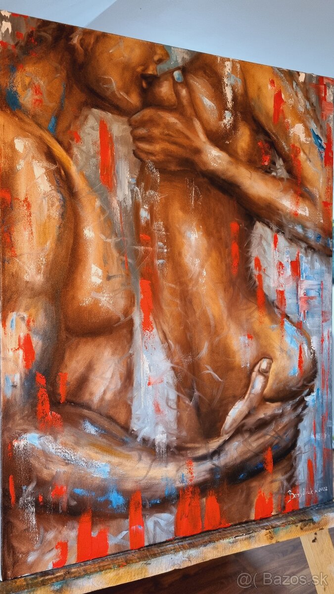Olejomaľba - Vášeň / Obraz (60x80 cm) - 5
