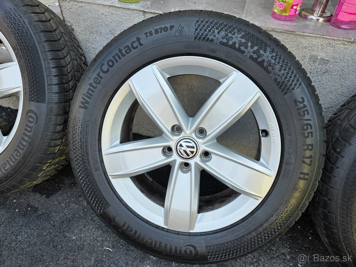 Zimne kolesá VW Tiguan 5x112 R17 215/65 r17 - 5