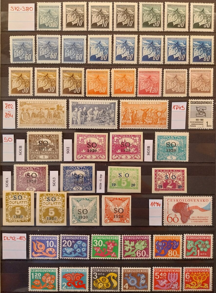 Známky ČSR – 1 - 5