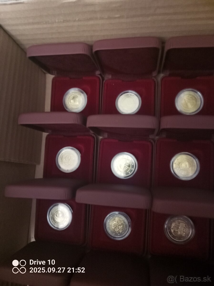 Komplet Sada Slovensko 2€ unc v krabičkach - 5