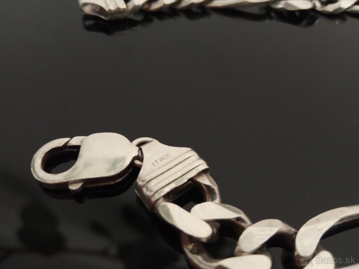 Strieborná retiazka Figaro 92g - 5