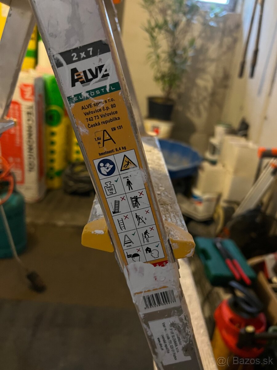 Hliníkový rebrík A - 5