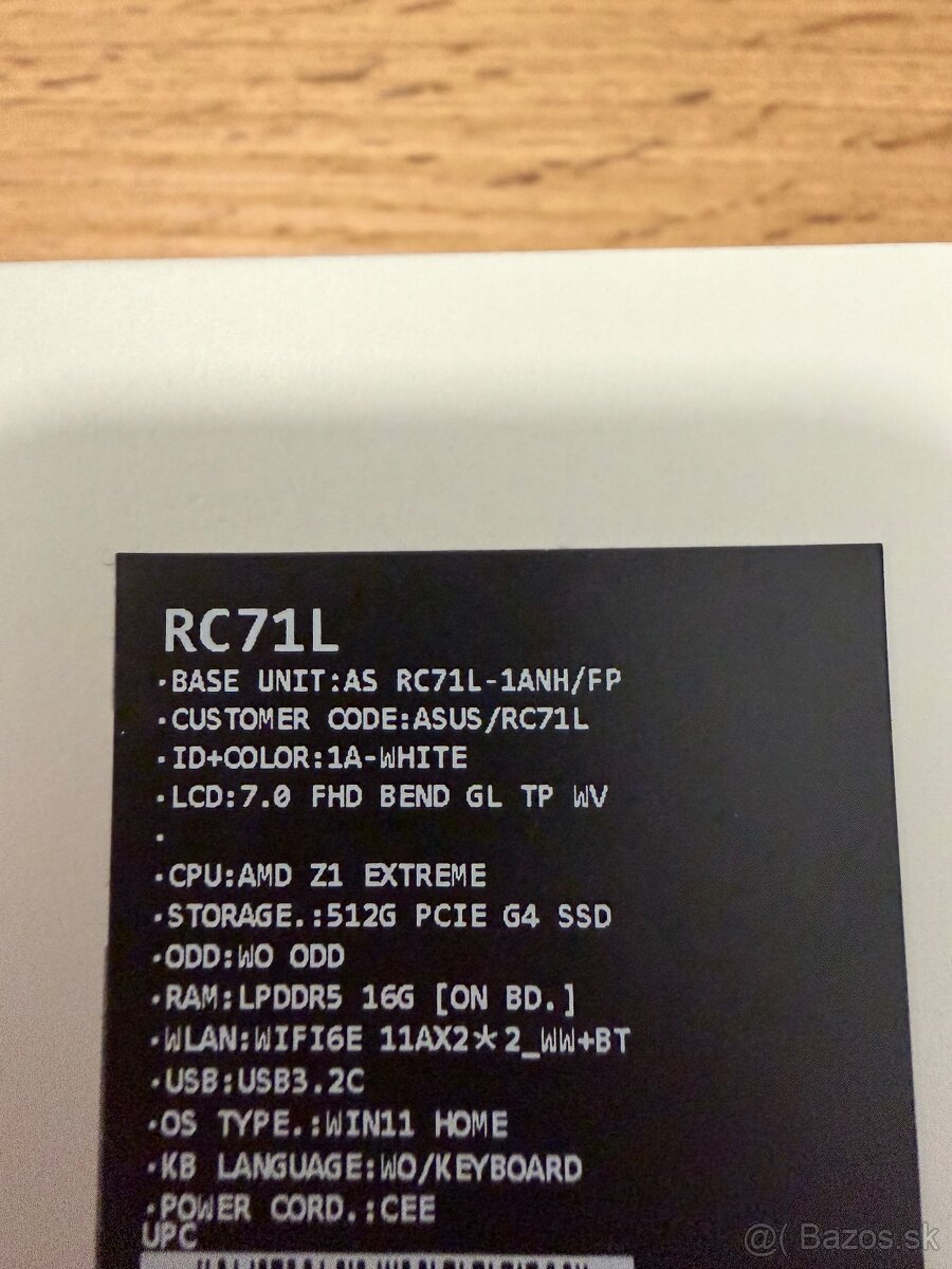 Predám Asus rog Ally Z1 extreme 512GB - 5