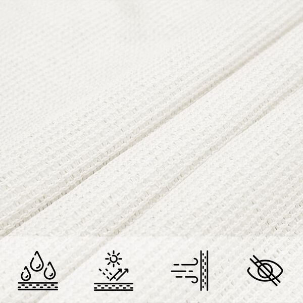 Tieniaca plachta 5x6x6 (trojuholník) biela HDPE - NOVÁ (2ks) - 5