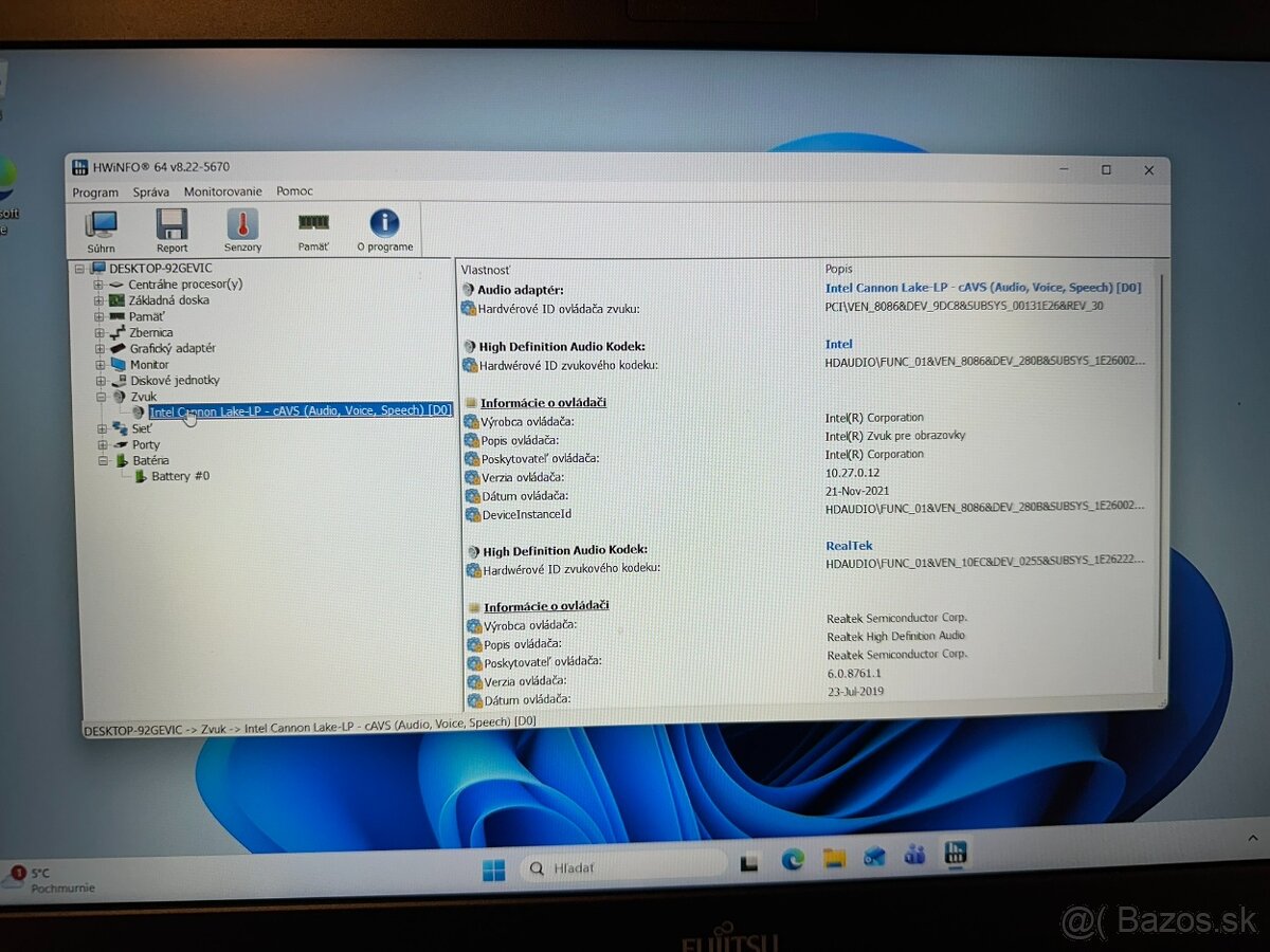 Fujitsu E559 / i5-8265U / 8GB RAM / 512GB SSD / Win 11 - 5