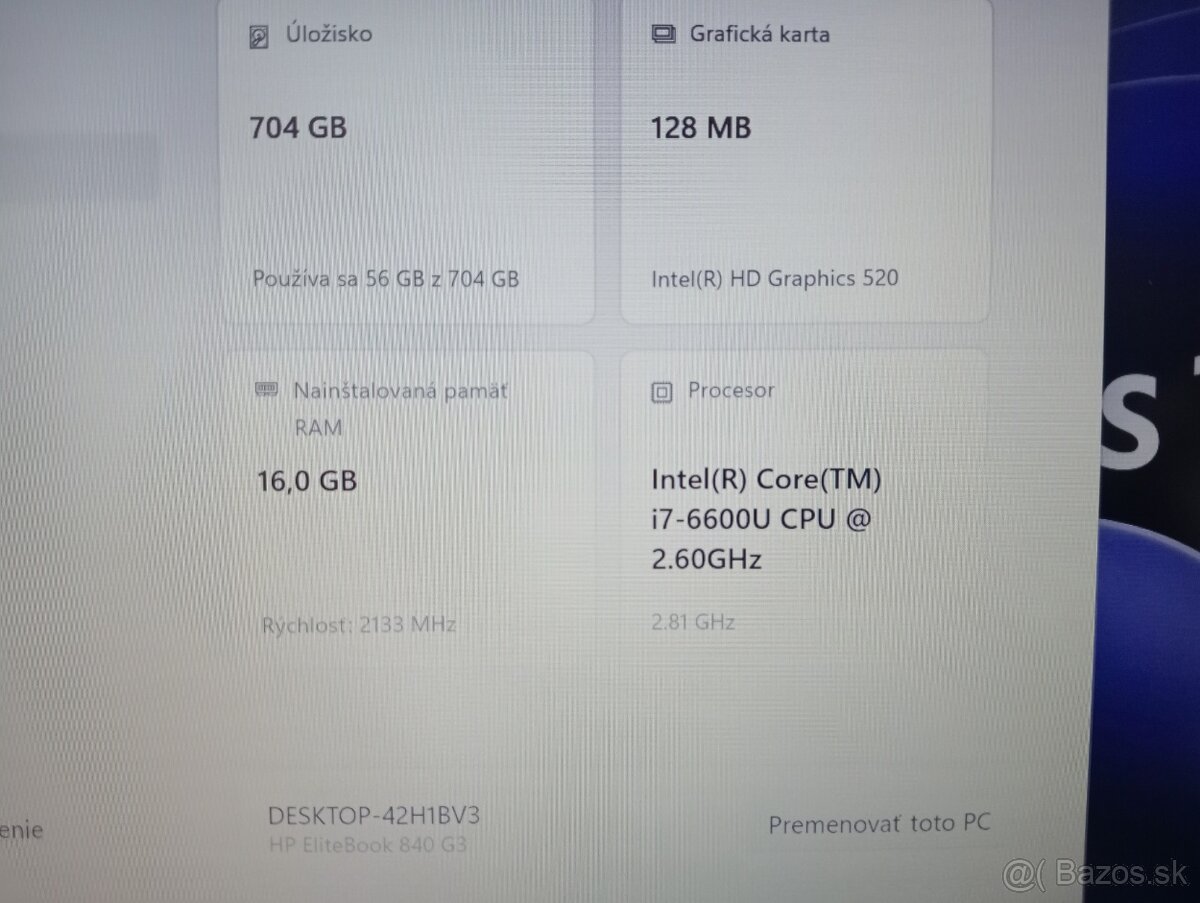 Hp Elitebook 840 G3 , Intel® Core™i7 , 16gb ram , ssd+hdd - 5