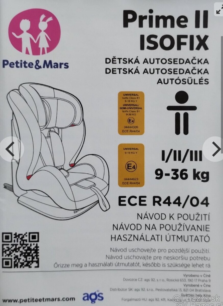 Autosedačka Petíte & Mars 9-36 kg - 5