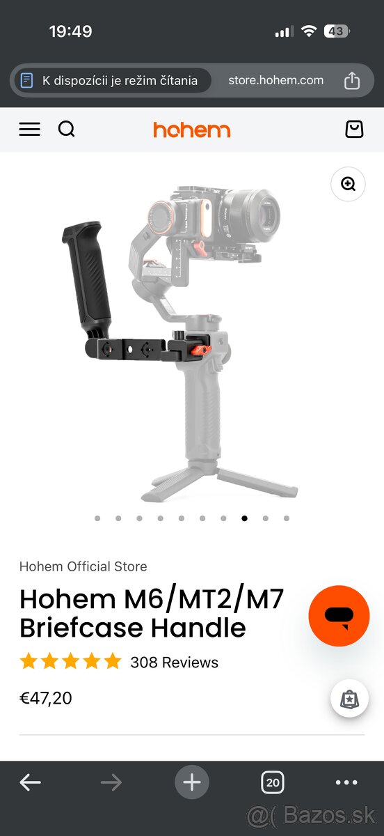 Bohém iSteady MT2 KIT + Briefcase Handle - 5