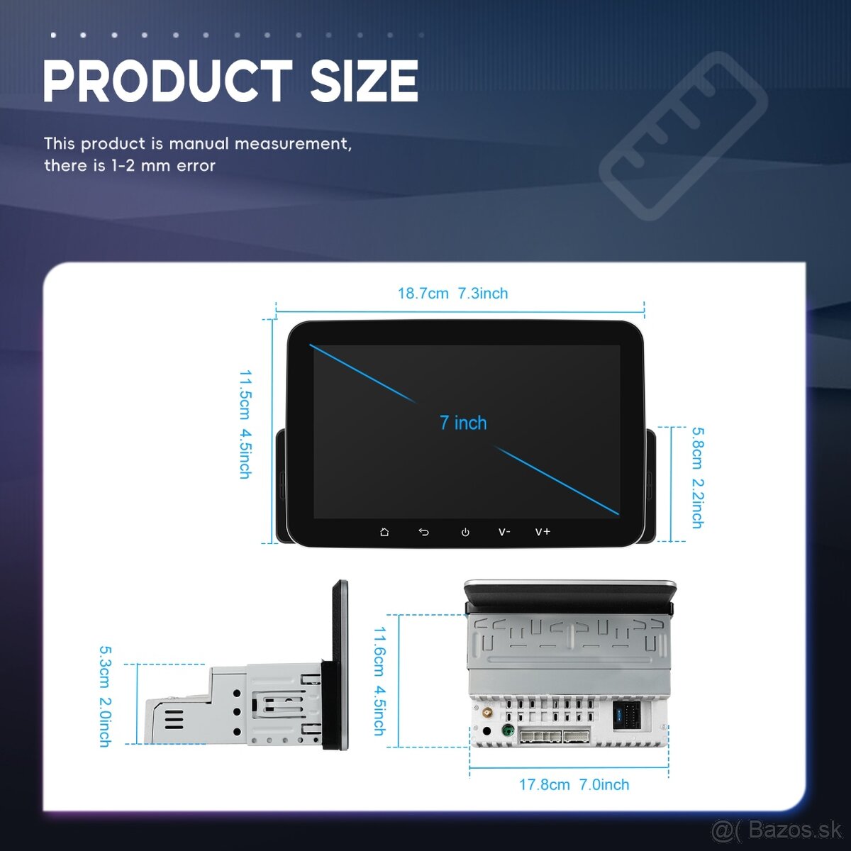 Predám 7" Android autorádio s BT, Wifi, Gps FM RDS, - 5