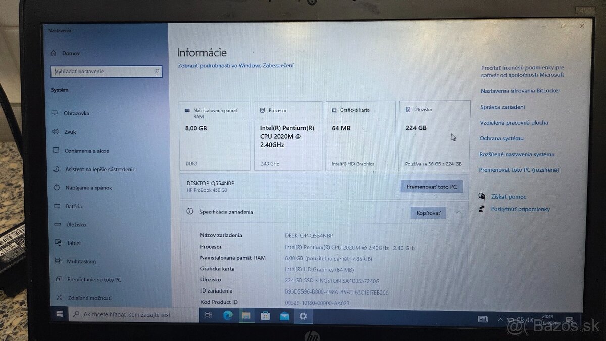 Predam HP 8GB RAM SSD laptop - 5