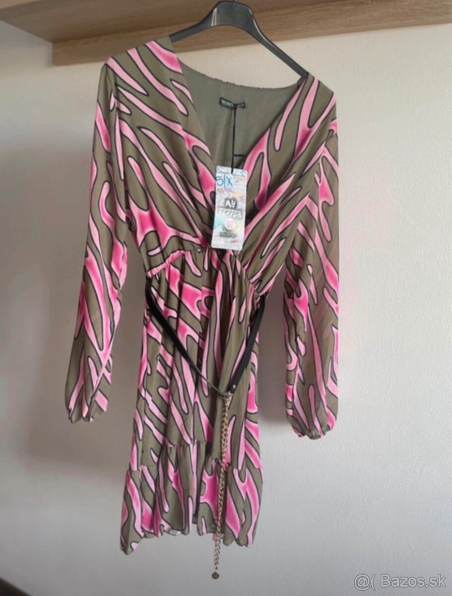 Šaty Khaki-Pink - 5