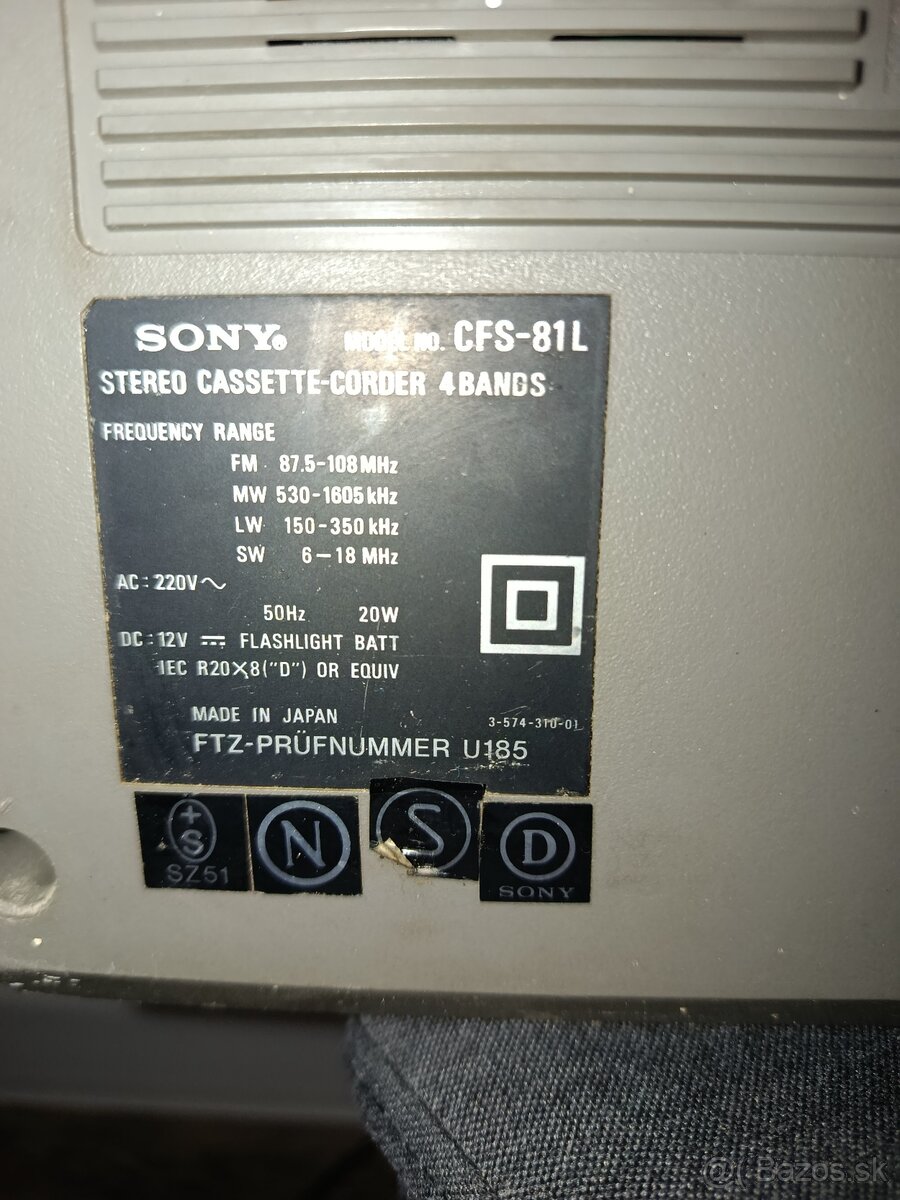 Sony CFS-81L , Radiomagnetofon - 5