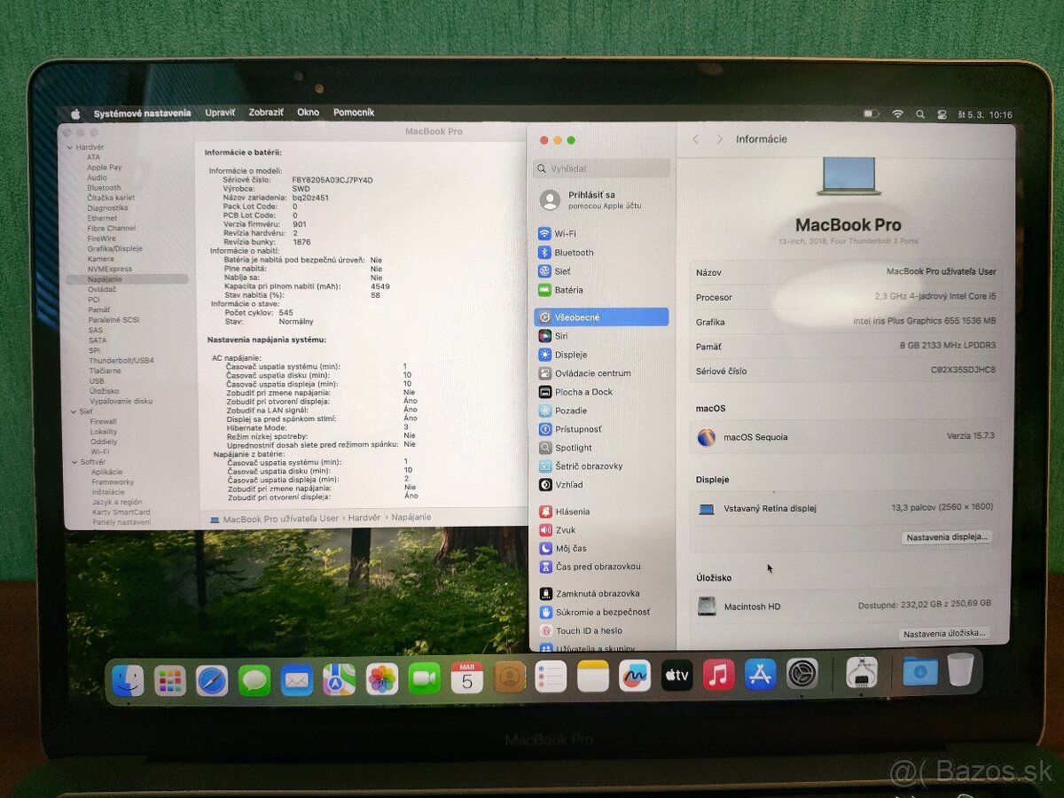 Apple MacBook Pro 2018 – i5 / 8GB / 256GB - 5