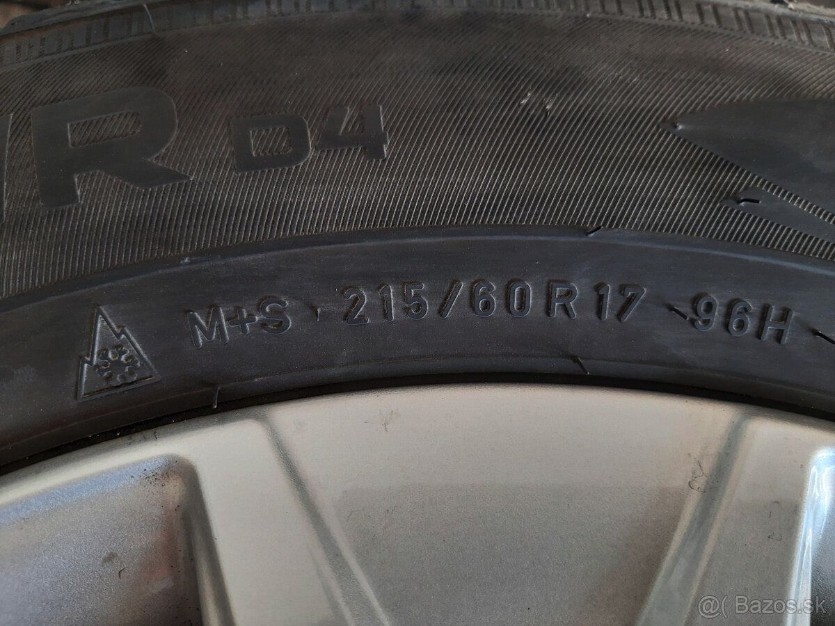 Originál 17" disky Toyota C-HR + zimné pneu 215/60 r17 - 5