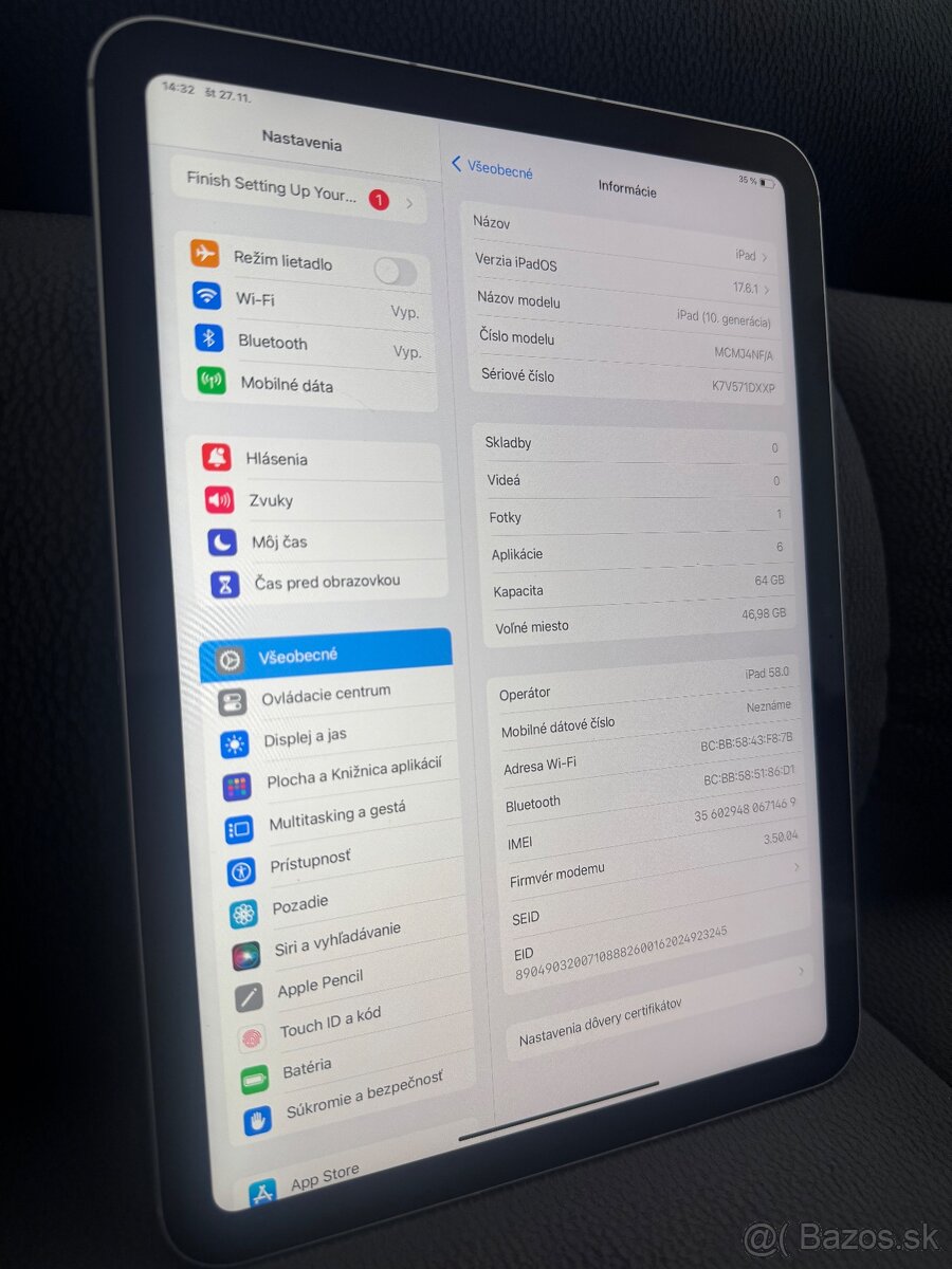 Nový iPad 10.Gen 10.9” 64gb Wi-Fi + Cellular Silver - 5