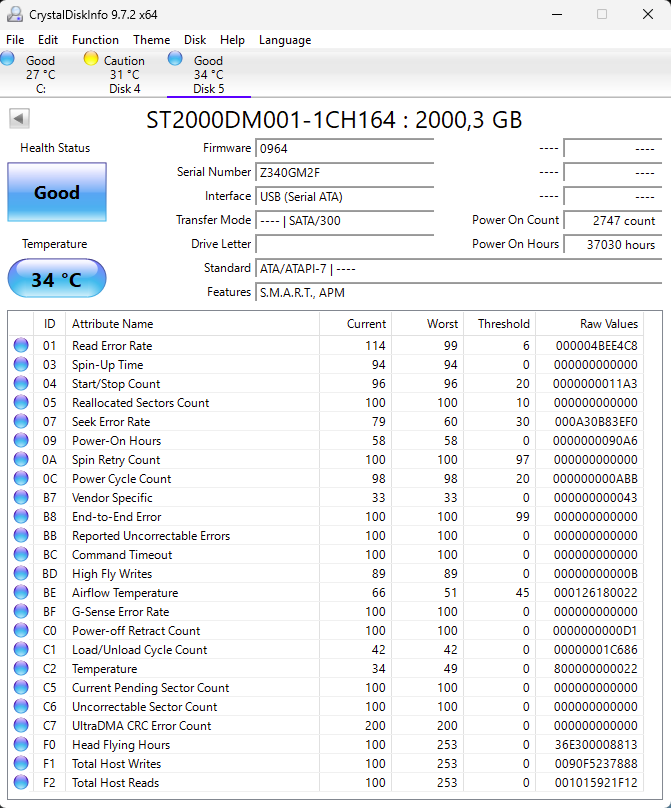 2.5" / 3.5" 160GB, 250GB, 1TB, 2TB HDD - 5