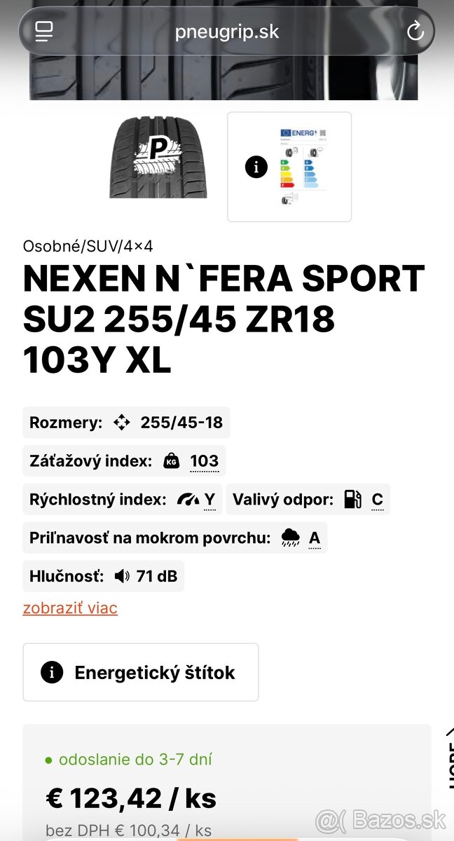 🟢2x letné 255/45 r18 - 5
