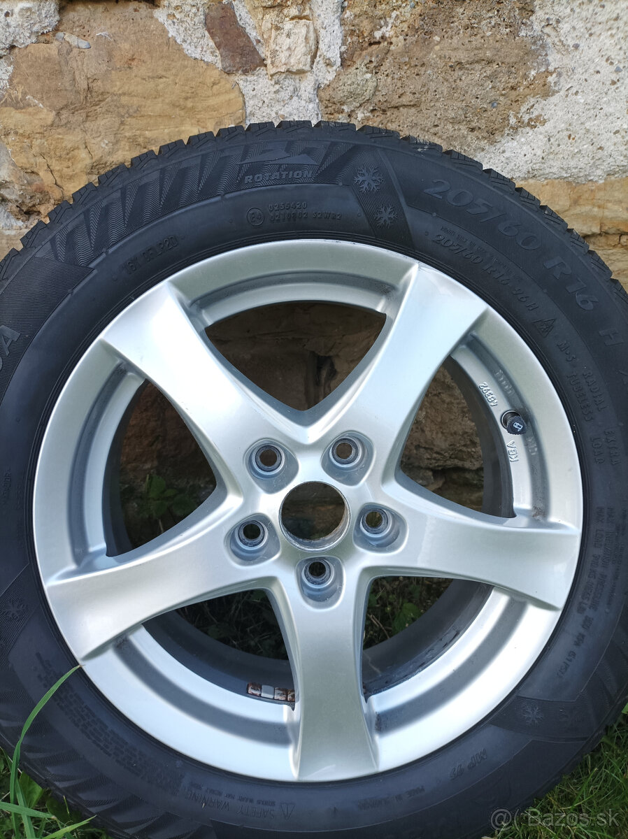 Zimné pneumatiky na diskoch 205/60/16 5x112 - 5